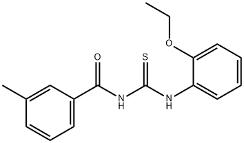 N-{[(2-ethoxyphenyl)amino]carbonothioyl}-3-methylbenzamide Struktur