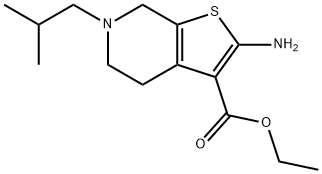 ethyl 2-amino-6-(2-methylpropyl)-4H,5H,6H,7H-thieno[2,3-c]pyridine-3-carboxylate Struktur