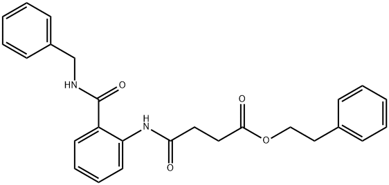 2-phenylethyl 4-[2-(benzylcarbamoyl)anilino]-4-oxobutanoate Struktur