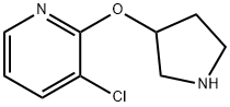 3-chloro-2-(pyrrolidin-3-yloxy)pyridine Struktur