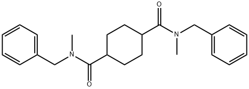 N,N'-dibenzyl-N,N'-dimethyl-1,4-cyclohexanedicarboxamide Struktur