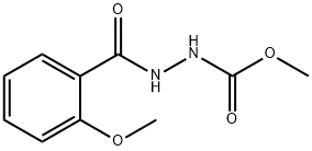 methyl 2-(2-methoxybenzoyl)hydrazinecarboxylate Struktur