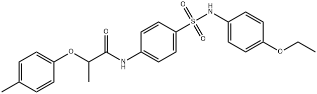 N-(4-{[(4-ethoxyphenyl)amino]sulfonyl}phenyl)-2-(4-methylphenoxy)propanamide Struktur