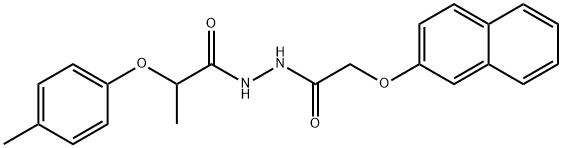 2-(4-methylphenoxy)-N'-[(2-naphthyloxy)acetyl]propanohydrazide Struktur