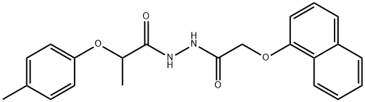 2-(4-methylphenoxy)-N'-[(1-naphthyloxy)acetyl]propanohydrazide Structure