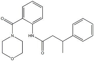 N-[2-(morpholine-4-carbonyl)phenyl]-3-phenylbutanamide Struktur