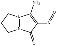 3-amino-2-nitroso-6,7-dihydro-1H,5H-pyrazolo[1,2-a]pyrazol-1-one Struktur