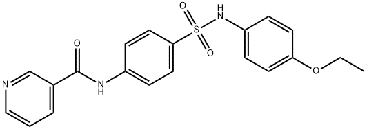 N-(4-{[(4-ethoxyphenyl)amino]sulfonyl}phenyl)nicotinamide Struktur