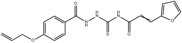 N-({2-[4-(allyloxy)benzoyl]hydrazino}carbonothioyl)-3-(2-furyl)acrylamide Struktur