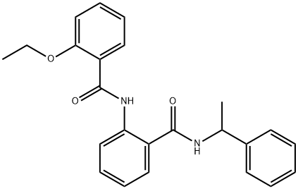 2-ethoxy-N-(2-{[(1-phenylethyl)amino]carbonyl}phenyl)benzamide Struktur