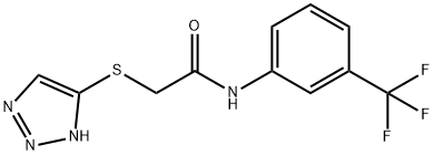 2-(1H-1,2,3-triazol-5-ylsulfanyl)-N-[3-(trifluoromethyl)phenyl]acetamide Struktur