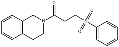 1-(3,4-dihydroisoquinolin-2(1H)-yl)-3-(phenylsulfonyl)propan-1-one Struktur