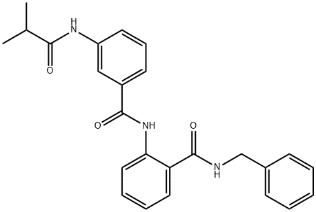 N-benzyl-2-[[3-(2-methylpropanoylamino)benzoyl]amino]benzamide Struktur