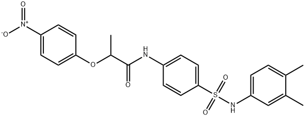 N-(4-{[(3,4-dimethylphenyl)amino]sulfonyl}phenyl)-2-(4-nitrophenoxy)propanamide Struktur