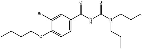 3-bromo-4-butoxy-N-[(dipropylamino)carbonothioyl]benzamide Struktur