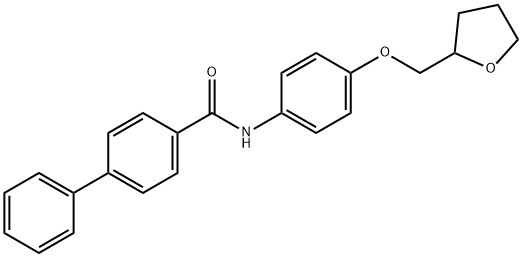 N-[4-(tetrahydro-2-furanylmethoxy)phenyl]-4-biphenylcarboxamide Struktur