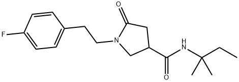 1-[2-(4-fluorophenyl)ethyl]-N-(2-methylbutan-2-yl)-5-oxopyrrolidine-3-carboxamide Struktur