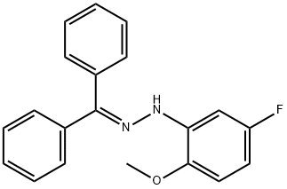 N-Benzhydrylidene-N'-(5-fluoro-2-methoxy-phenyl)-hydrazine Struktur