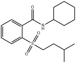 N-cyclohexyl-2-(3-methylbutylsulfonyl)benzamide Struktur