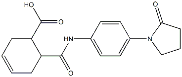 6-[4-(2-Oxo-pyrrolidin-1-yl)-phenylcarbamoyl]-cyclohex-3-enecarboxylic acid Struktur