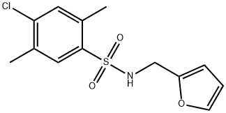 4-chloro-N-(2-furylmethyl)-2,5-dimethylbenzenesulfonamide Struktur