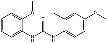 1-(4-methoxy-2-methylphenyl)-3-(2-methoxyphenyl)urea Struktur