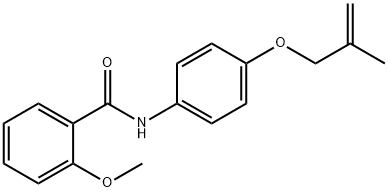 2-methoxy-N-{4-[(2-methyl-2-propen-1-yl)oxy]phenyl}benzamide Struktur