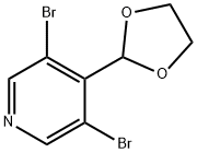 3,5-Dibromo-4-(1,3-dioxolan-2-yl)pyridine Struktur