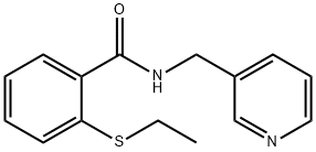 2-(ethylsulfanyl)-N-(pyridin-3-ylmethyl)benzamide Struktur