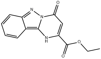 4-Oxo-1,4-dihydro-pyrimido[1,2-b]indazole-2-carboxylic acid ethyl ester Struktur