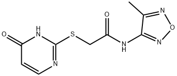 2-[(4-hydroxypyrimidin-2-yl)sulfanyl]-N-(4-methyl-1,2,5-oxadiazol-3-yl)acetamide Struktur