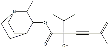 5-Hexen-3-ynoic acid,2-hydroxy-5-methyl-2-(1-methylethyl)-, 2-methyl-1-azabicyclo[2.2.2]oct-3-ylester Struktur