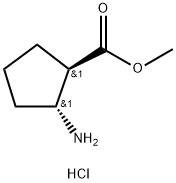 (1R,2R)-Methyl 2-aminocyclopentanecarboxylate hydrochloride Struktur