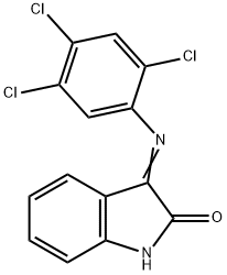 3-[(2,4,5-trichlorophenyl)imino]-1,3-dihydro-2H-indol-2-one Struktur