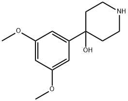 4-(3,5-Dimethoxy-phenyl)-piperidin-4-ol Struktur