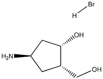 (1S,2S,4R)-4-amino-2-(hydroxymethyl)cyclopentan-1-ol hydrobromide Struktur