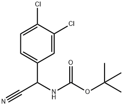 tert-butyl N-[cyano(3,4-dichlorophenyl)methyl]carbamate Struktur