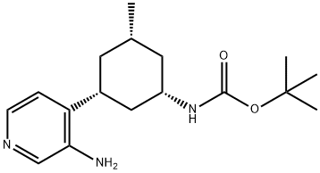 tert-Butyl [(1S,3R,5S)-3-(3-aminopyridin-4-yl)-5-methylcyclohexyl]carbamate Struktur