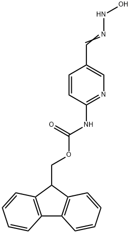 [5-(N-Hydroxycarbamimidoyl)-pyridin-2-yl]-carbamic acid 9H-fluoren-9-ylmethyl ester Struktur