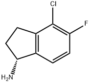 (1R)-4-CHLORO-5-FLUORO-2,3-DIHYDRO-1H-INDEN-1-AMINE Struktur