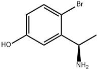 3-((1R)-1-AMINOETHYL)-4-BROMOPHENOL Struktur