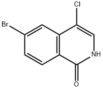 6-bromo-4-chloro-1,2-dihydroisoquinolin-1-one Struktur