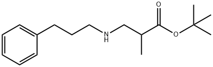 tert-butyl 2-methyl-3-[(3-phenylpropyl)amino]propanoate Struktur