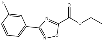 Ethyl 3-(3-fluorophenyl)-1,2,4-oxadiazole-5-carboxylate Struktur