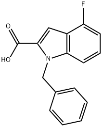 1-benzyl-4-fluoro-1H-indole-2-carboxylic acid Struktur