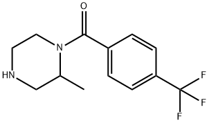 2-methyl-1-[4-(trifluoromethyl)benzoyl]piperazine Struktur