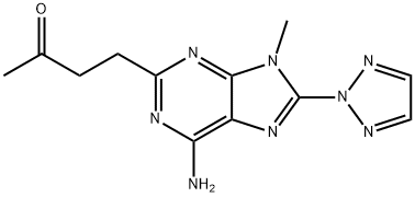 2-Butanone, 4-[6-amino-9-methyl-8-(2H-1,2,3-triazol-2-yl)-9H-purin-2-yl]- Struktur