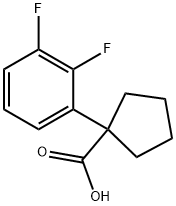 1-(2,3-difluorophenyl)cyclopentane-1-carboxylic acid Struktur