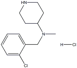 N-(2-CHLOROBENZYL)-N-METHYLPIPERIDIN-4-AMINE HYDROCHLORIDE Struktur