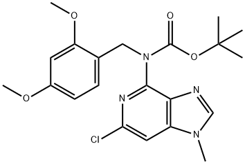 tert-butyl 6-chloro-1-methyl-1H-imidazo[4,5-c]pyridin-4-yl(2,4-dimethoxybenzyl)carbamate Struktur